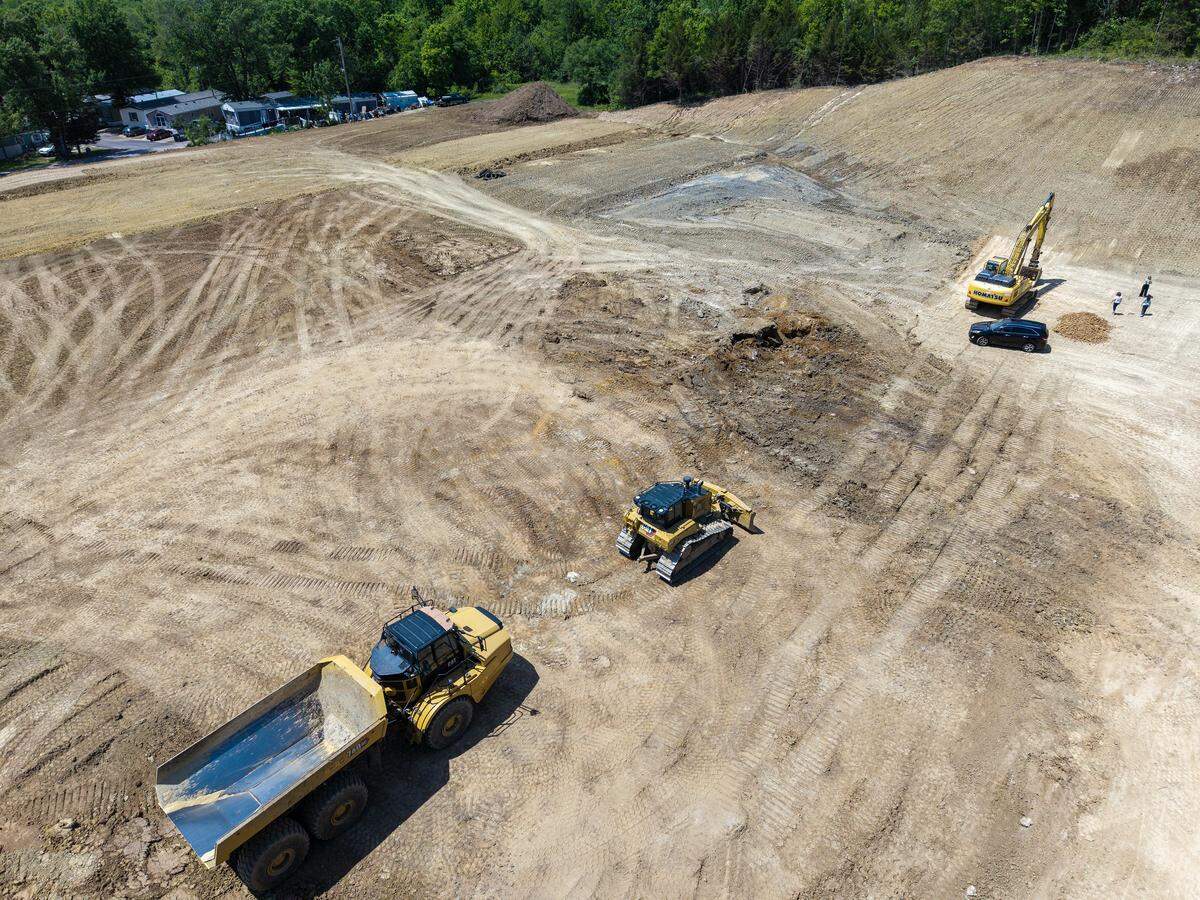 Representatives from Eden Village Kansas City broke ground on a new 30-unit tiny home community at 1300 N. 59th St. on Tuesday, May 12, 2026, in Kansas City, Kansas. The village will provide permanent supportive housing and essential services for individuals transitioning out of homelessness. 
