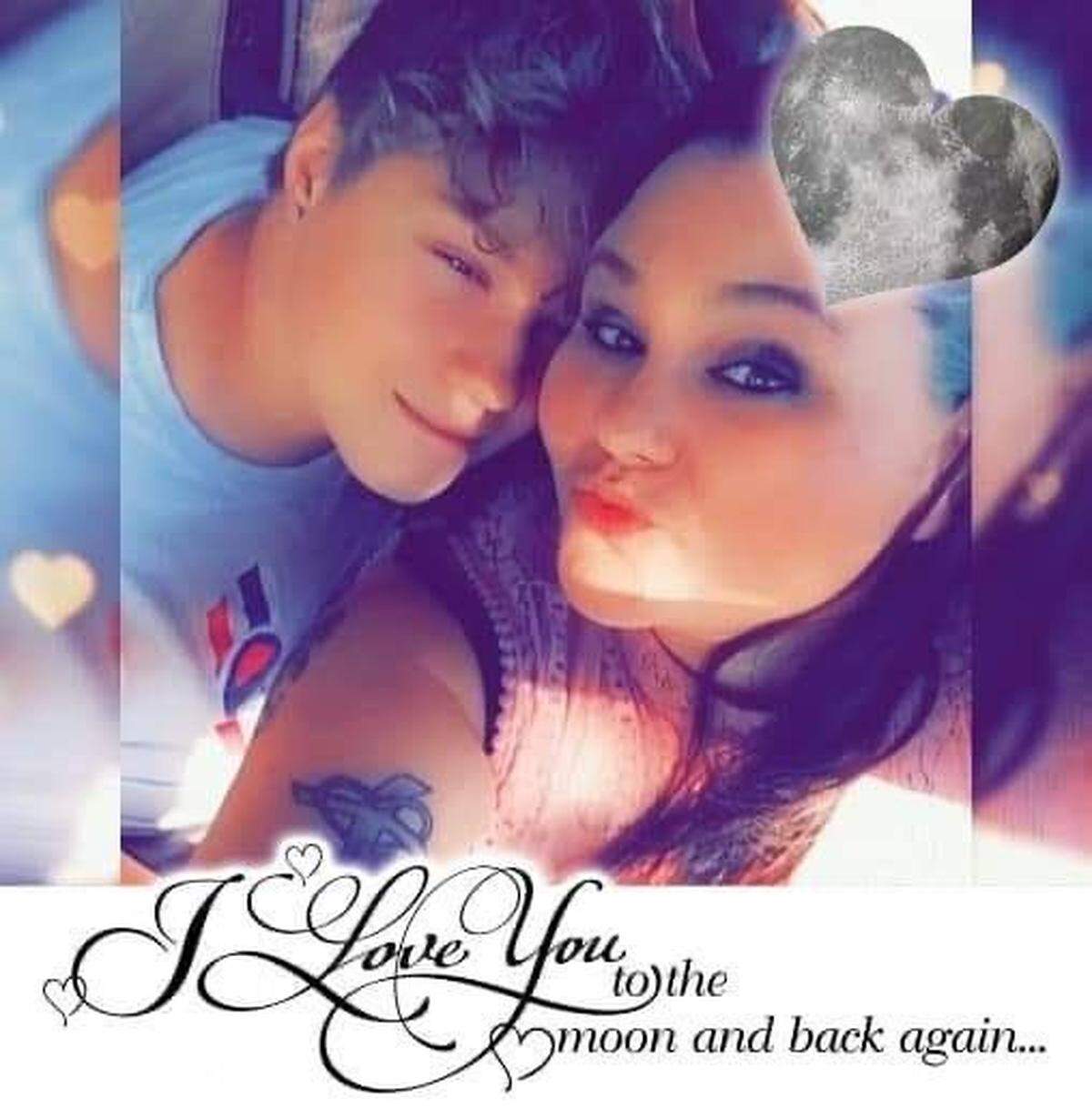 Elizabeth Lindsey with her younger brother, Christian Mehagan, left.