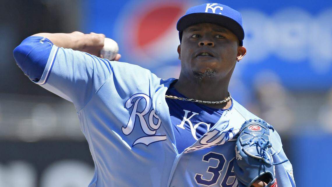 Edinson Volquez got the start Sunday for Kansas City as the Royals ended a rain-shortened three-game series against the Chicago White Sox at Kauffman Stadium.