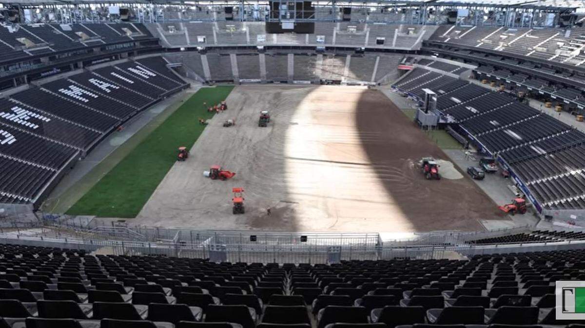 A new field was put down at Deutsche Bank Park.