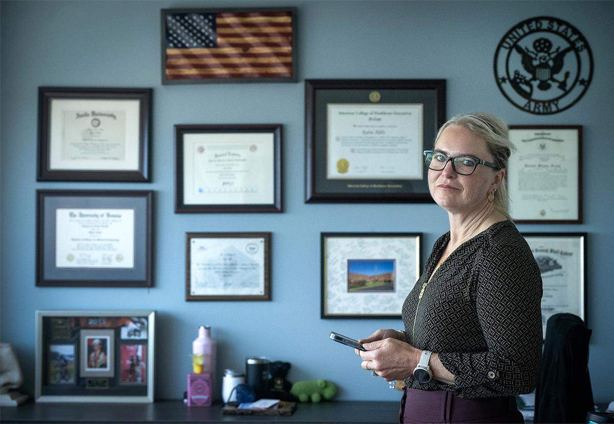 Katie Aldis, 54, a healthcare worker and Army Reserve major, says she was sexually assaulted during a massage last month at Om Grown Yoga Studio in Baldwin City, Kansas. She’s speaking out to encourage others to come forward and prevent more people from being harmed.