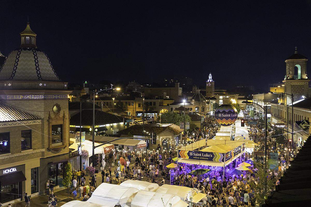 The Plaza Art Fair will draw crowds until well after dark during its three-day run.