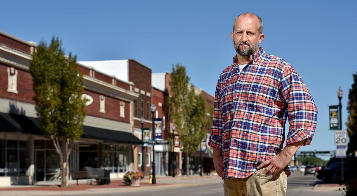 Cole Proehl is one of two Labette County commissioners who are in support of a wind farm. They say it will bring jobs, economic investments and other financial opportunities to the otherwise depressed county. Since 2019, Texas-based RWE has expressed interest in putting a wind farm in Labette County. The project is slated for construction in 2022-2023. Proehl is pictured in Parsons, Kansas, the largest town in the county.