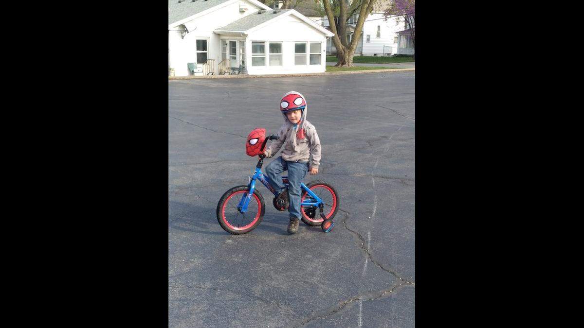 Alistair Lamb, 5, died in Wednesday’s house explosion in Lexington, Missouri. The boy, who loved Spiderman, just learned to ride his bike.