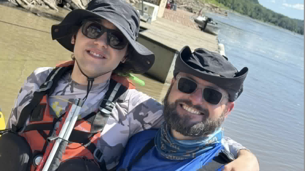 Isaac McBurney (left) and Jake McLaughlin (right) during a break in the MR340..