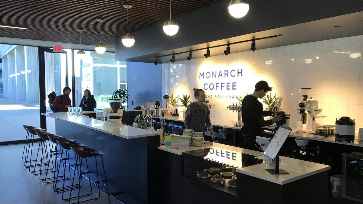 Monarch Coffee’s second location near the Crossroads.