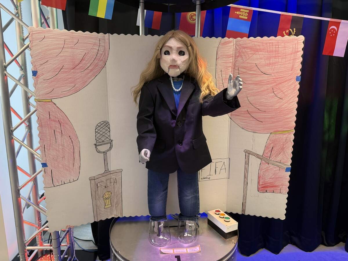 North Kansas City School District eighth-grade students created an animatronic versions famous soccer players Wednesday as part of the district’s Future Ready Lab to learn more about programming, costume design, script writing and voiceover work — all with a special emphasis on the World Cup. Students also built an animatronic of Kansas City’s own sports commissioner, Kathy Nelson.