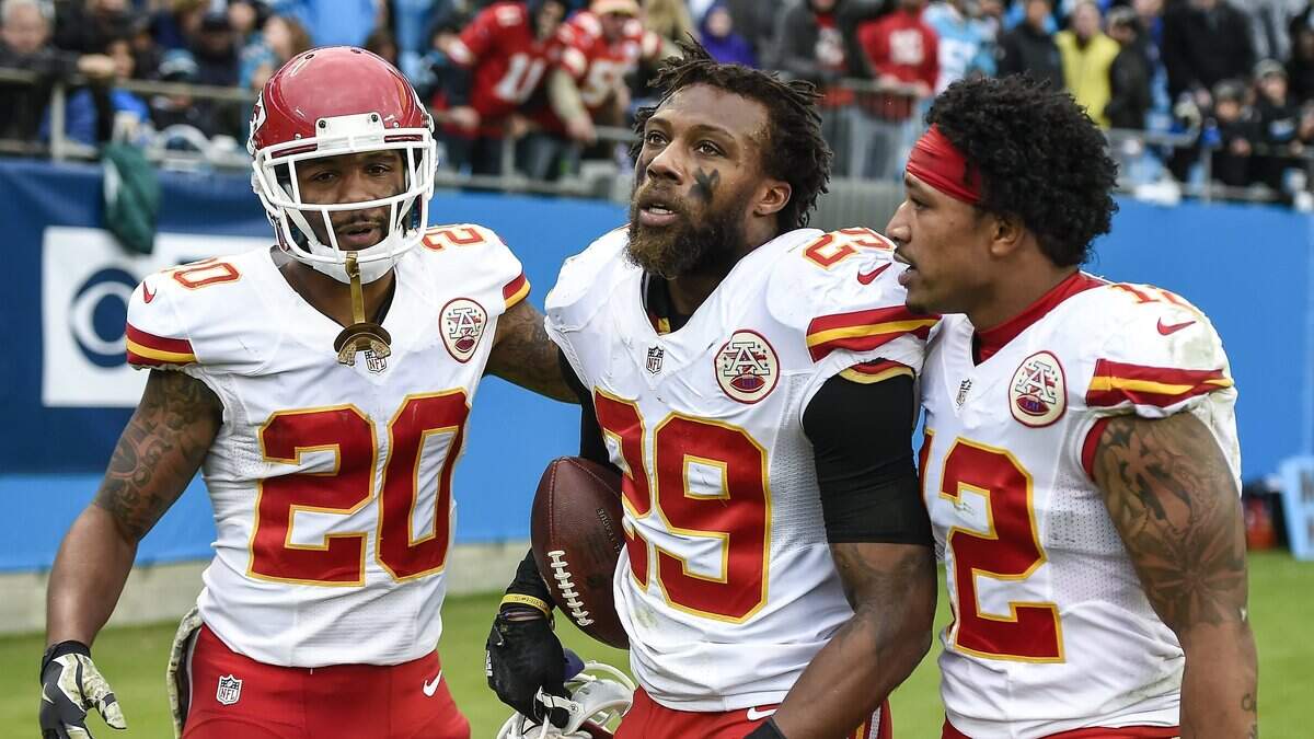 The return from injury of safety Eric Berry, center, will bolster a secondary that lost Marcus Peters via trade but added a couple of interesting pieces (and could still use a big-name signing) this offseason.