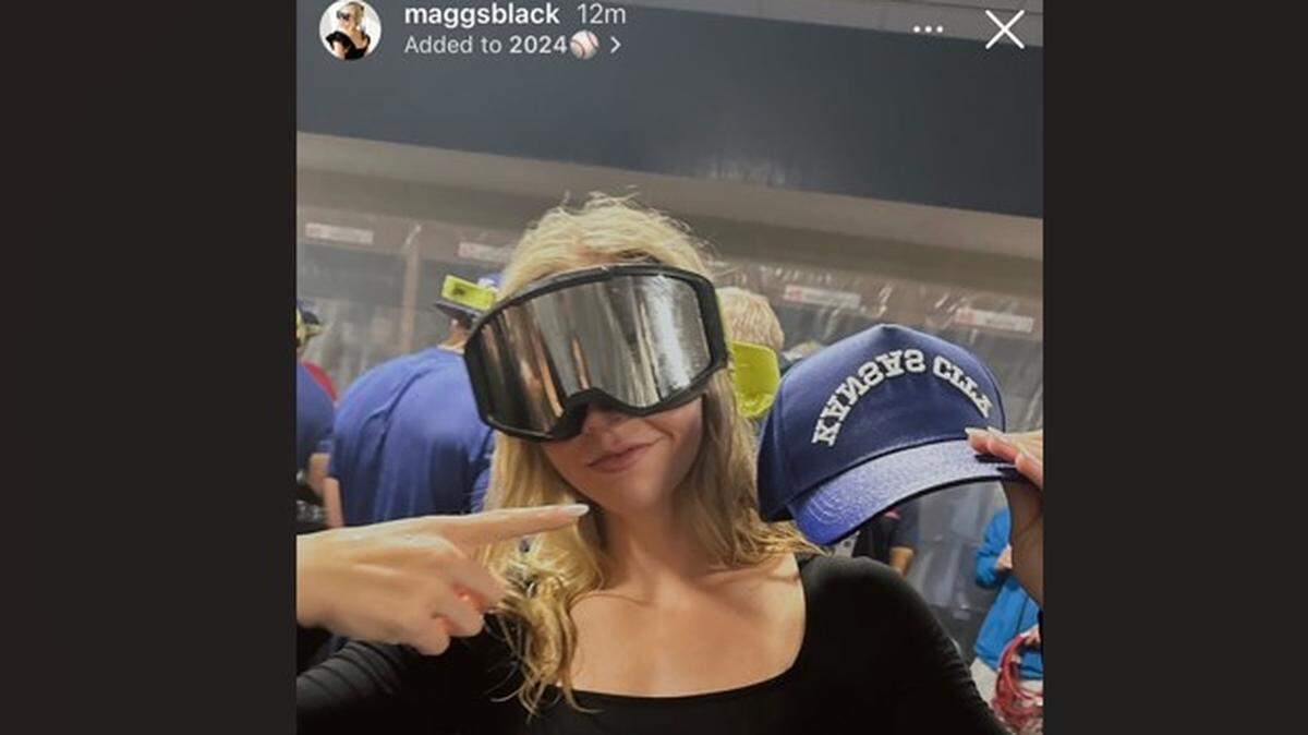 Bobby Witt Jr.’s financee, Maggie Black, in the Royals clubhouse.