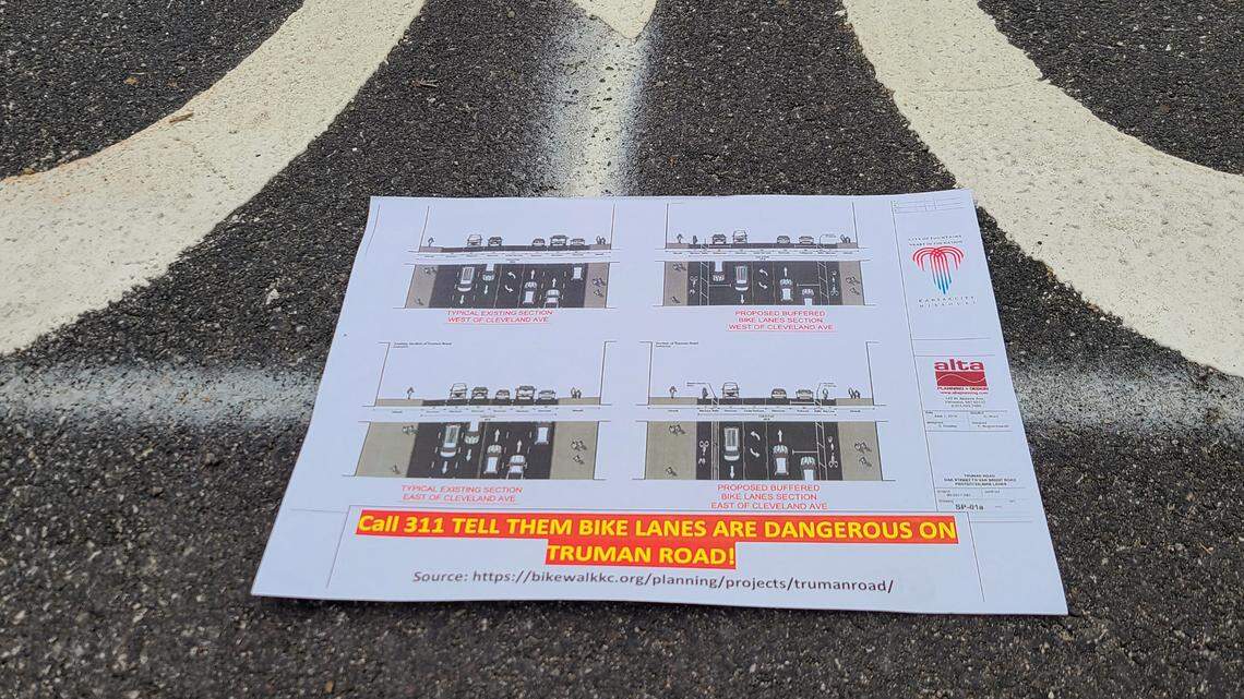 Opponents to new bike lanes on Truman Road are urging residents to call the city’s 311 action center to protest.