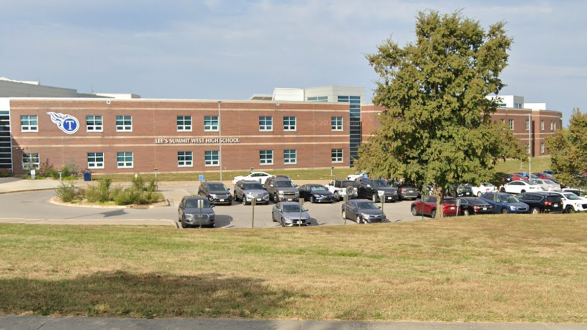 A firearm was discovered in the Performing Arts Center at Lee’s Summit High School on Tuesday morning. This Google Maps Street View image of the school is from 2024.