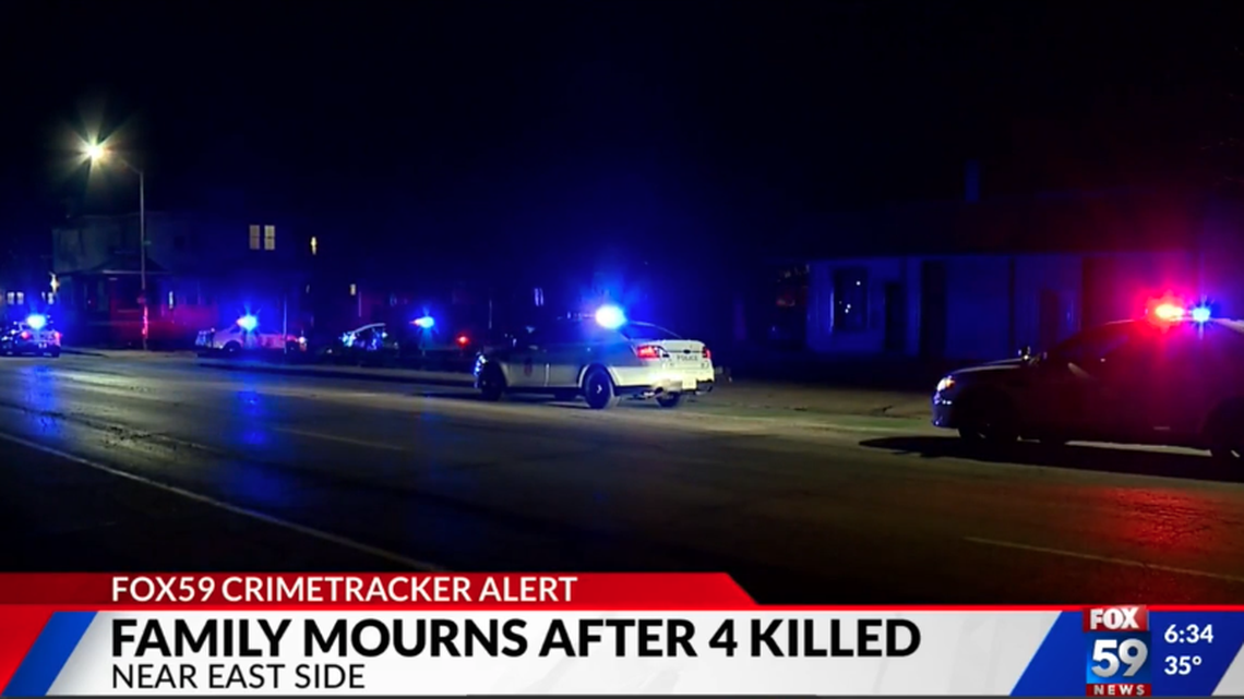 Four members of a family were killed and a fifth was shot Saturday in Indianapolis, police say.
