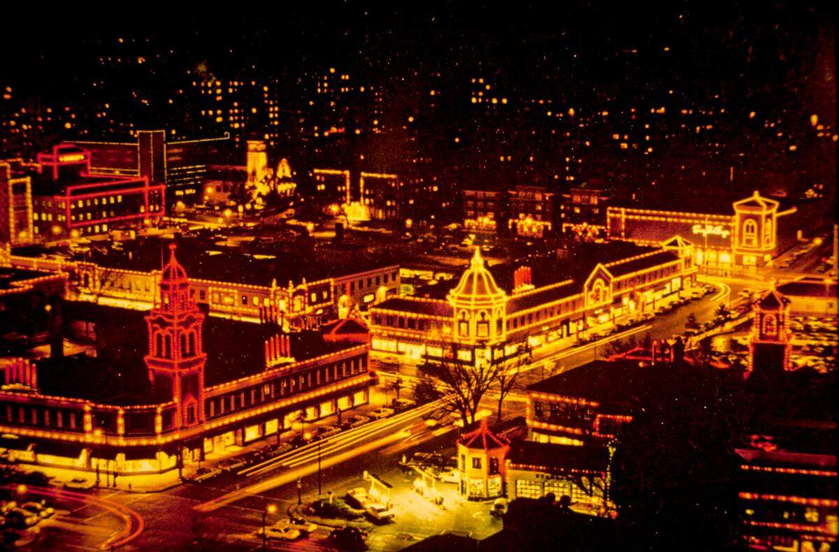 The Plaza lights at night. KANSAS CITY PUBLIC LIBRARY