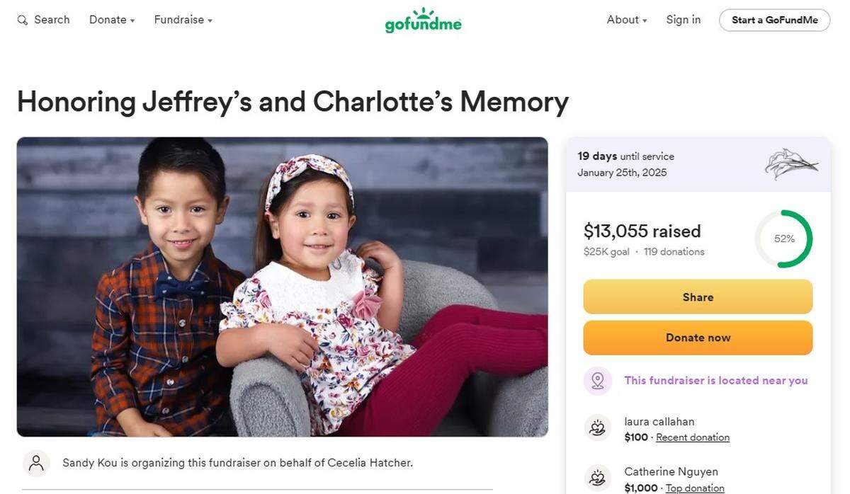 Platte County School District officials said the district was mourning the deaths of Jeffrey Hatcher, 8, a second-grade student at Pathfinder Elementary School and Charlotte Hatcher, 6, a kindergartner.