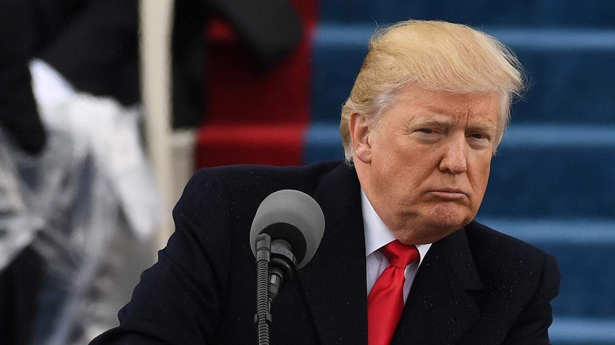 Donald Trump at his 2017 inauguration.