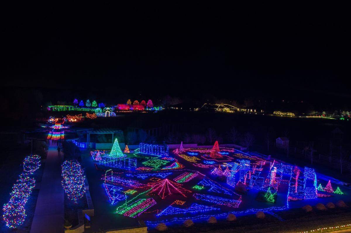 The Festival of Lights will run through Dec. 30 at Powell Gardens.