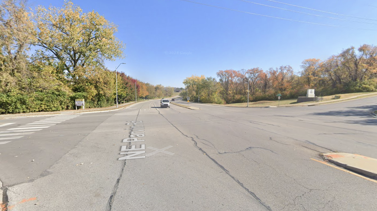 One person is in critical condition following a collision at a four-way stop near Kansas City’s Winnetonka neighborhood. This Google Maps Street View image of the area is from Oct. 2024.