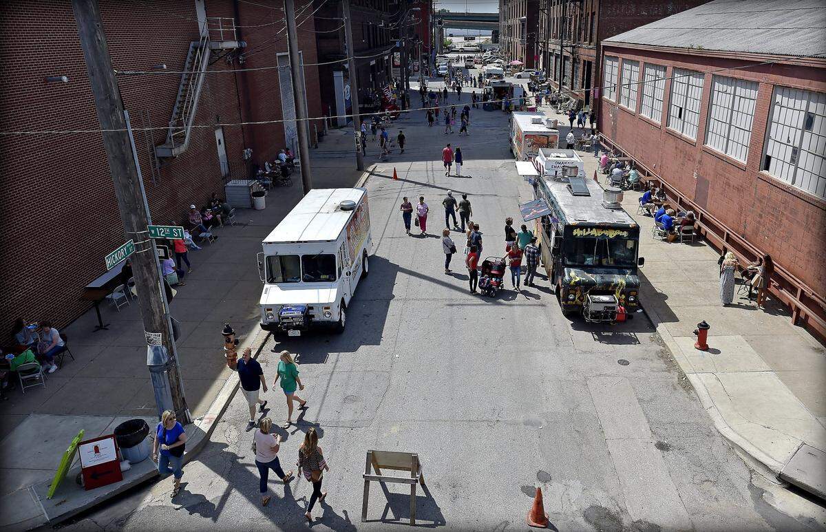 West Bottoms businesses celebrate First Friday with the monthly Festival of the Full Moon Weekend.