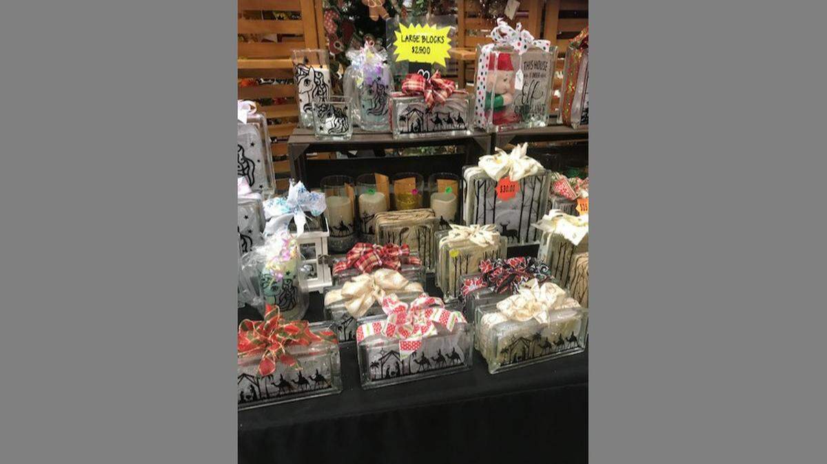 The Holly Festival normally has booths like these in its craft fair, but because of the pandemic, it has transitioned to be an online auction this year.