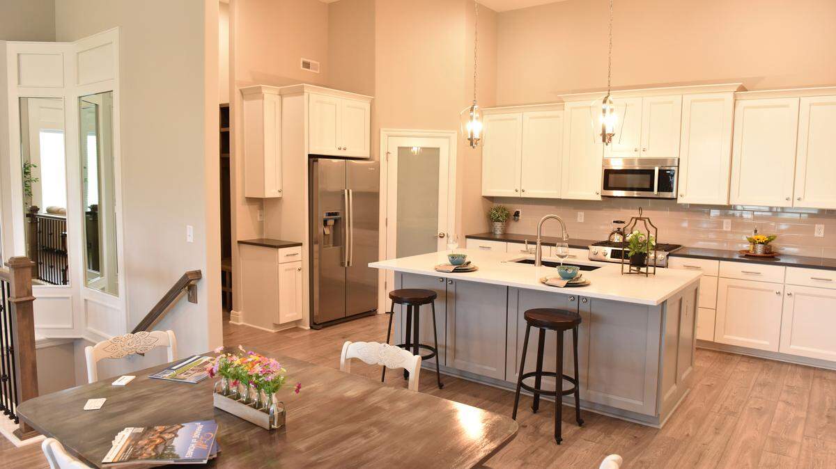 The gourmet kitchens at The Greens of Chapel Creek Townhomes offer upgraded appliances and plenty of workspace.