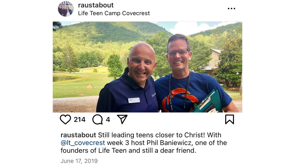Phil Baniewicz, right, with Randy Raus, current CEO of LIfe Teen, which Baniewicz co-founded