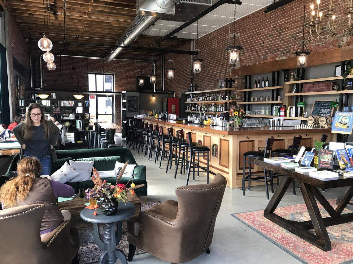 Afterword Tavern & Shelves, bookshop, bar and cafe, is at 1834 Grand Blvd. The menu includes toasts, salads, small plates and hot sandwiches.