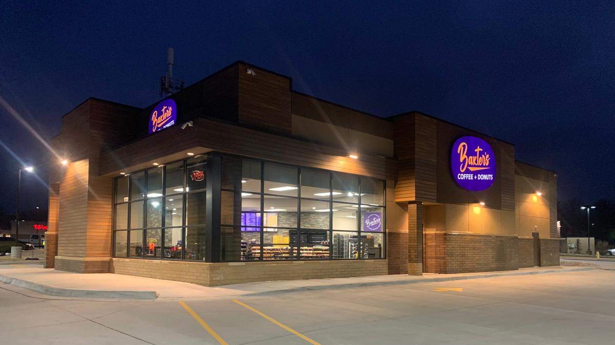 The Lee’s Summit Baxter’s Coffee + Donuts, located at 1729 N.E. Langsford Road, is open from 5 a.m. to 7 p.m. Monday through Saturday and from 6 a.m. to 7 p.m. Sunday.