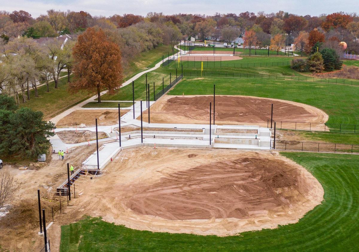 Improvements to Gum Springs Park include new concrete pathways and upgrades to the four baseball diamonds including new fencing, backstops and dugouts.