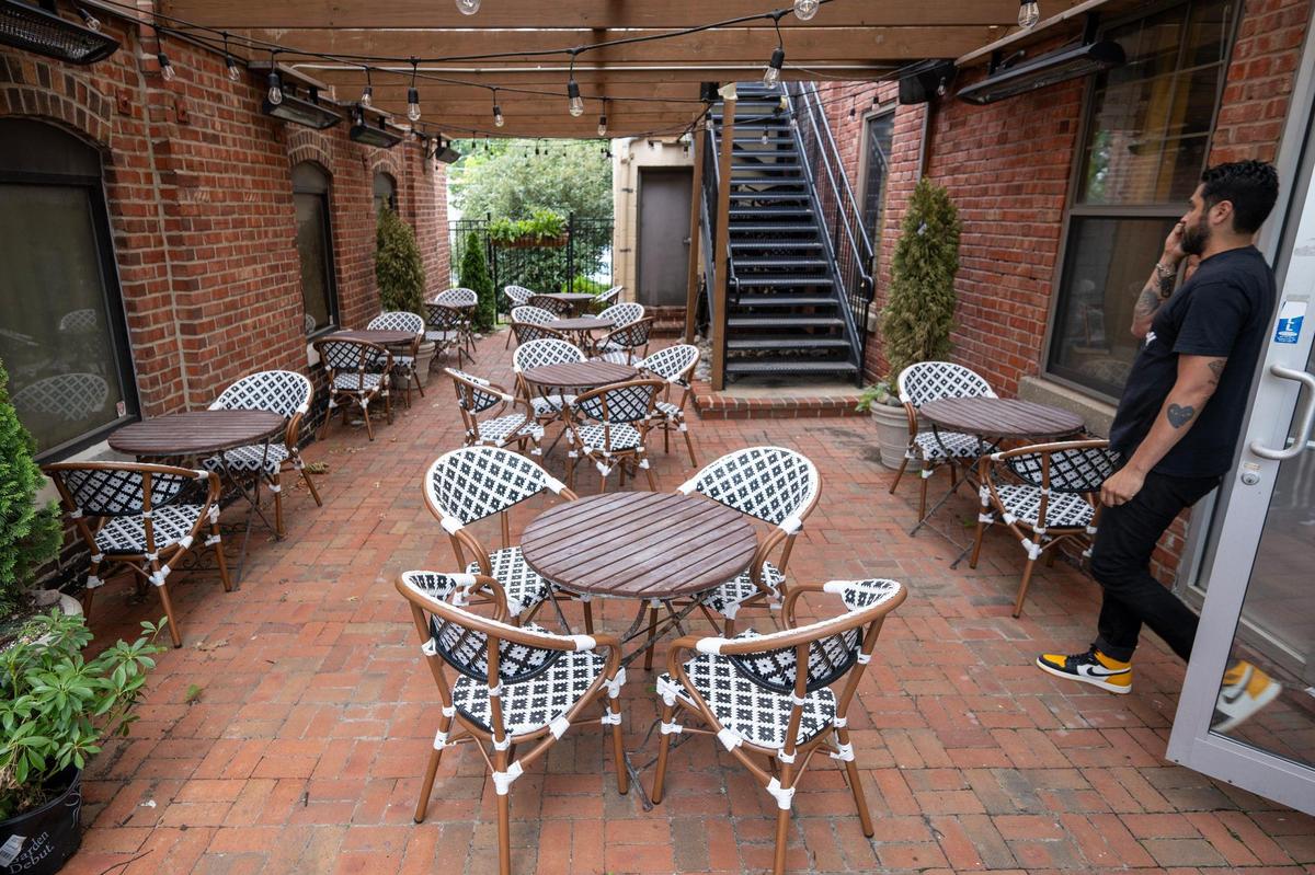 A new, outdoor patio has been added to Le Champion, 4149 Pennsylvania Ave., in Westport.