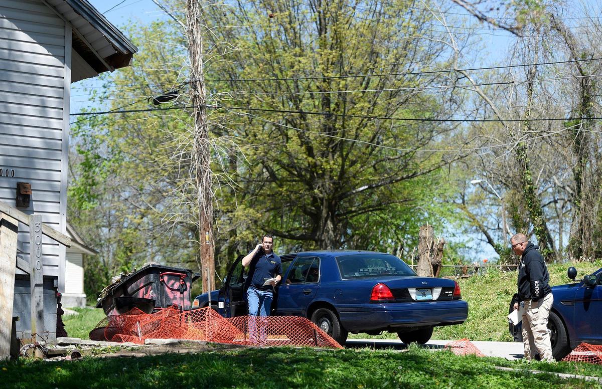 A man was killed and a woman injured Saturday night after being struck by a vehicle on the east side of Kansas City. A westbound Cadillac sedan struck a man before turning southbound and striking a woman at East 30th and York streets about 7:20 p.m., according to the&nbsp;Kansas City Police Department.&nbsp;Police were on the scene Sunday, April 26, 2020, investigating the accident.