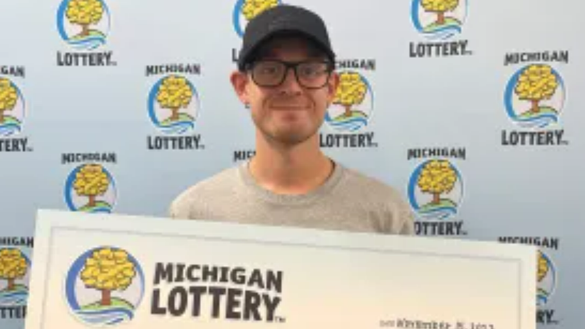 Eric Graf, 23, won $150,000 by playing the Powerball in Michigan.