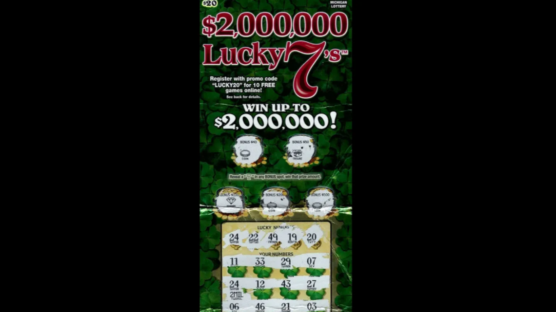 He won $2 million on a $10 lottery ticket in Michigan.
