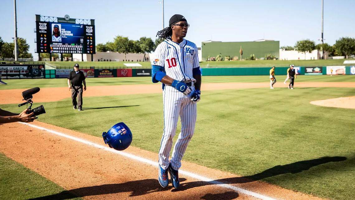 Flowers power: KU Jayhawks’ seldom-used outfielder blasts game-winning home run