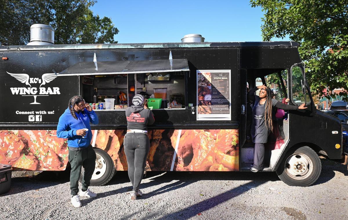 Kay Clark bought her KC’s Wing Bar food truck in September and has had a busy fall.