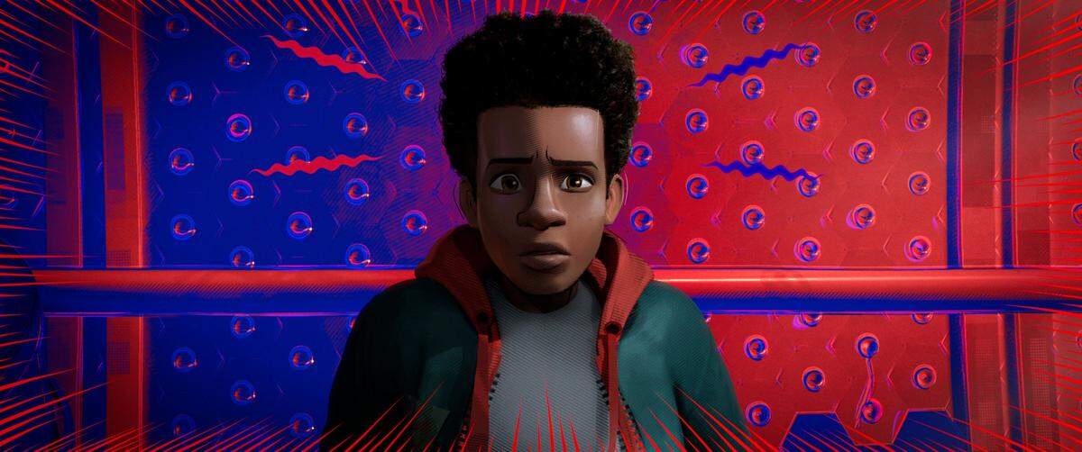 Miles Morales is one of the new faces of Spider-Man in “Spider-Man: Into the Spider-Verse.”