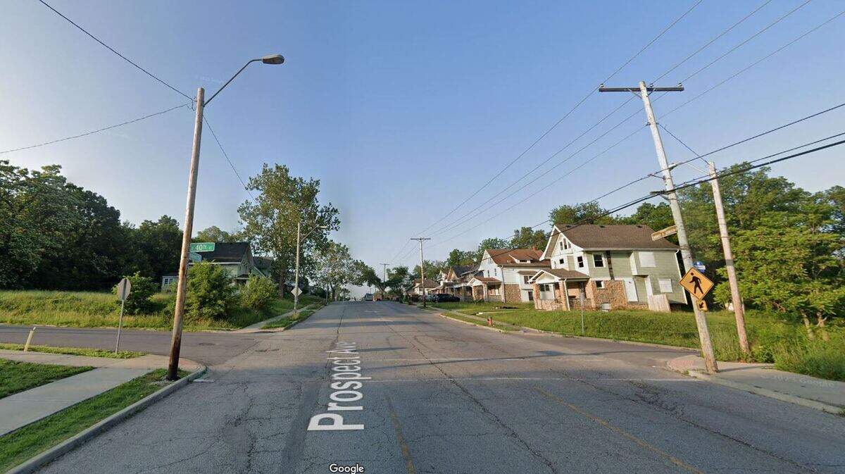 A pedestrian was in the hospital with injuries believed to be life threatening after being struck by a car while crossing Prospect Avenue at East 40th Street in a Kansas City, according to a Kansas City police spokeswoman. This Google Maps Street View image of the area is from May 2023.