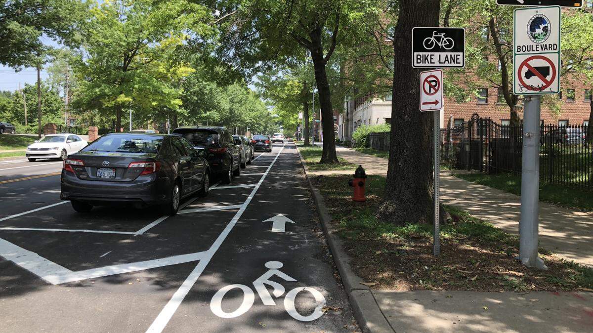 New protected bicycle lanes on Armour Boulevard have caused controversy.