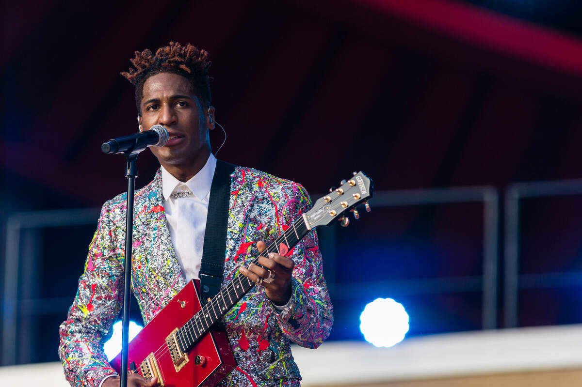 Jon Batiste performs during the Global Citizen festival, Saturday, Sept. 25, 2021 in New York.