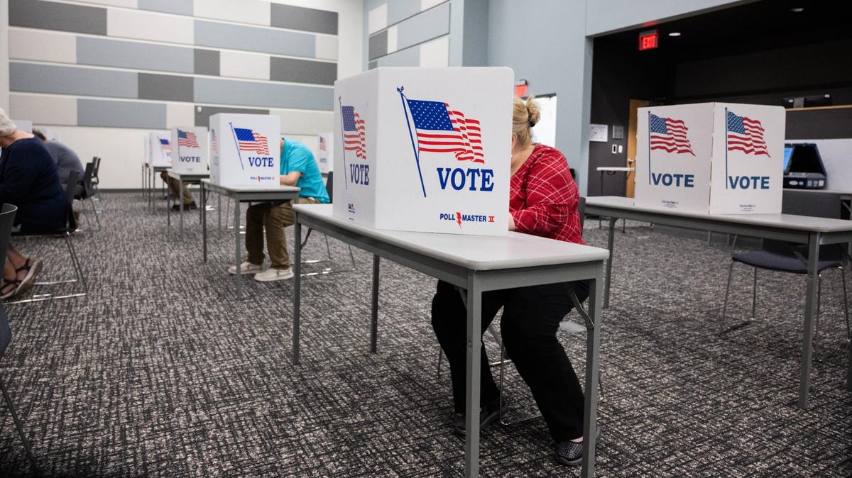 Voters cast ballots for the primary election at the Midwest Genealogy Center on Tuesday, Aug. 6, in Independence. The general election is Tuesday, Nov. 5.