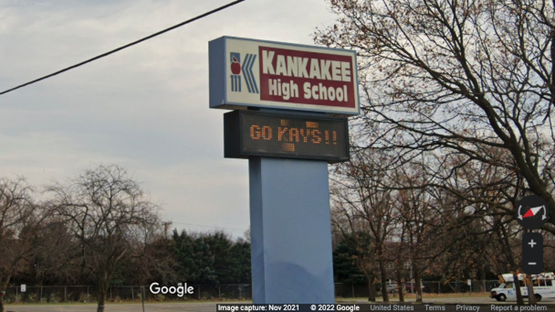 A teacher at Kankakee High School in Illinois was placed on paid leave after a video shows him using a racial slur toward a student.