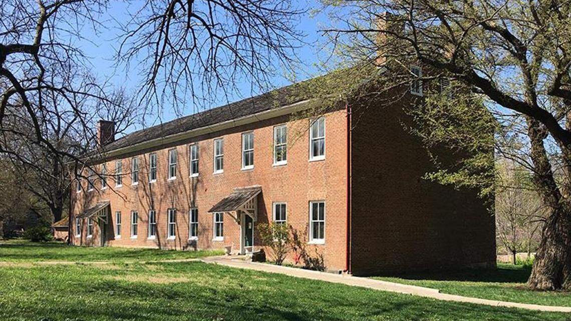 This is one of several historic buildings at the Shawnee Indian Mission in Fairway.
