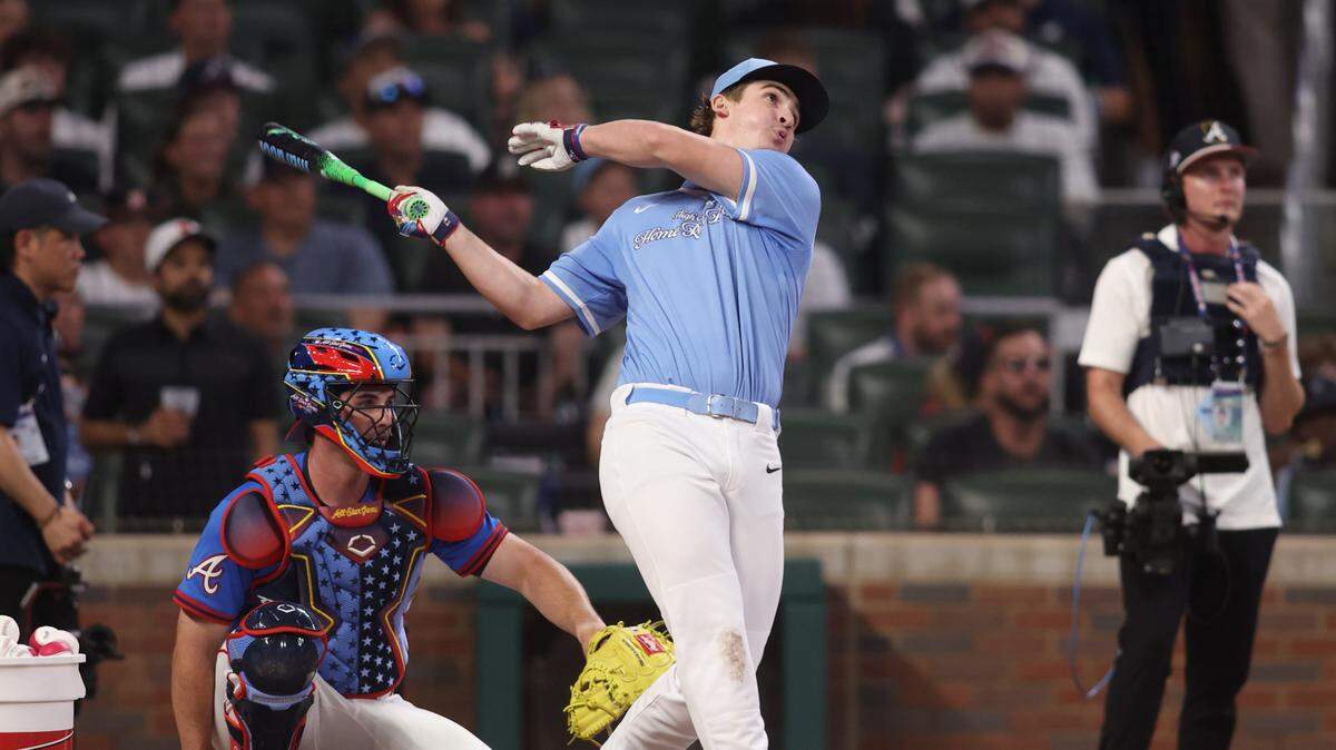 Mill Valley High School baseball player Beau Peterson won the 2025 Home Run Derby at Truist Park in Atlanta on July 14, 2025.
