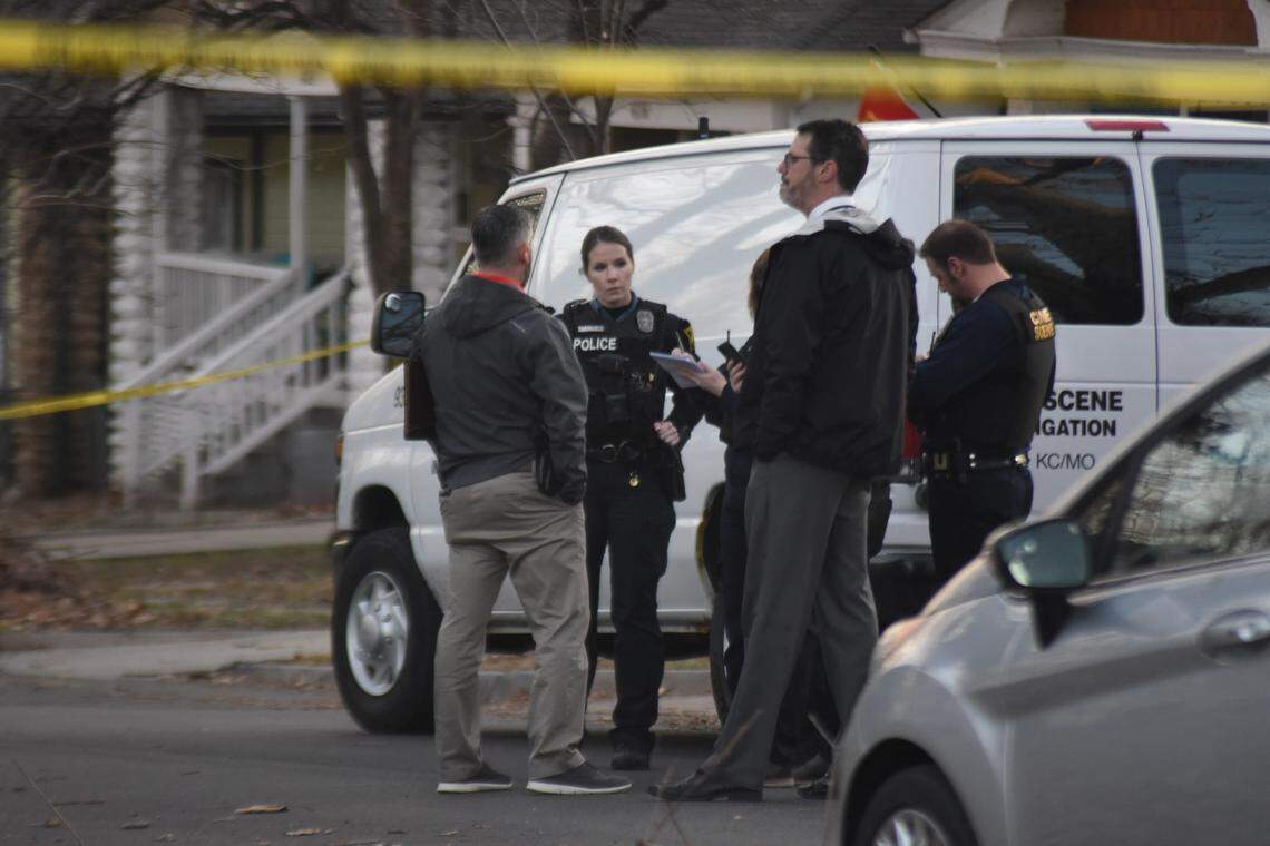 Kansas City police and crime scene investigators process a scene Friday afternoon in the 4100 block of Forest Avenue, where they received a medical call regarding an infant not breathing. On arrival, police and EMS found an unresponsive baby who was declared deceased at the scene. Police are calling the death suspicious.