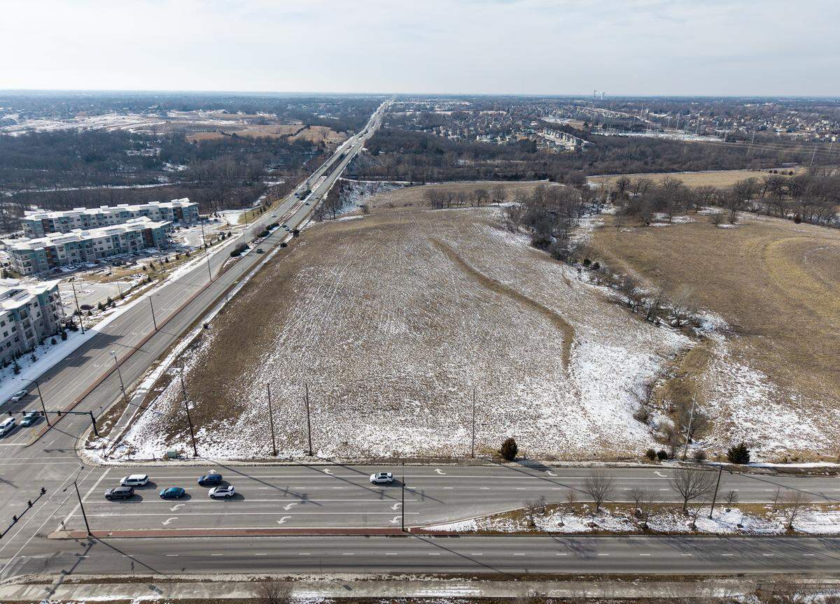 Officials are considering a new Kansas City Chiefs training facility and team headquarters on 165 acres of undeveloped land at College Boulevard and Ridgeview Road which was seen on Monday, Feb. 2, in Olathe. 