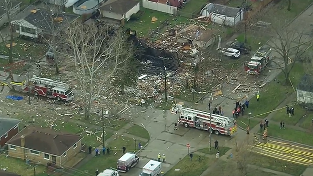 A home explosion blew a 38-year-old man into his front yard and buried a woman under a home’s rubble, Michigan police said.