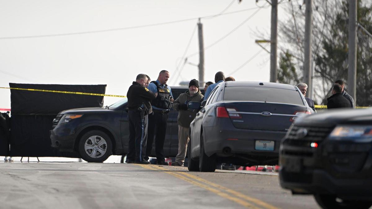 Kansas City, Kansas and Kansas City, Missouri police investigators were on the scene near 97th Street and Parallel Parkway after an officer involved shooting left one man dead Friday, Dec. 30, 2022, In Kansas City, Kansas.