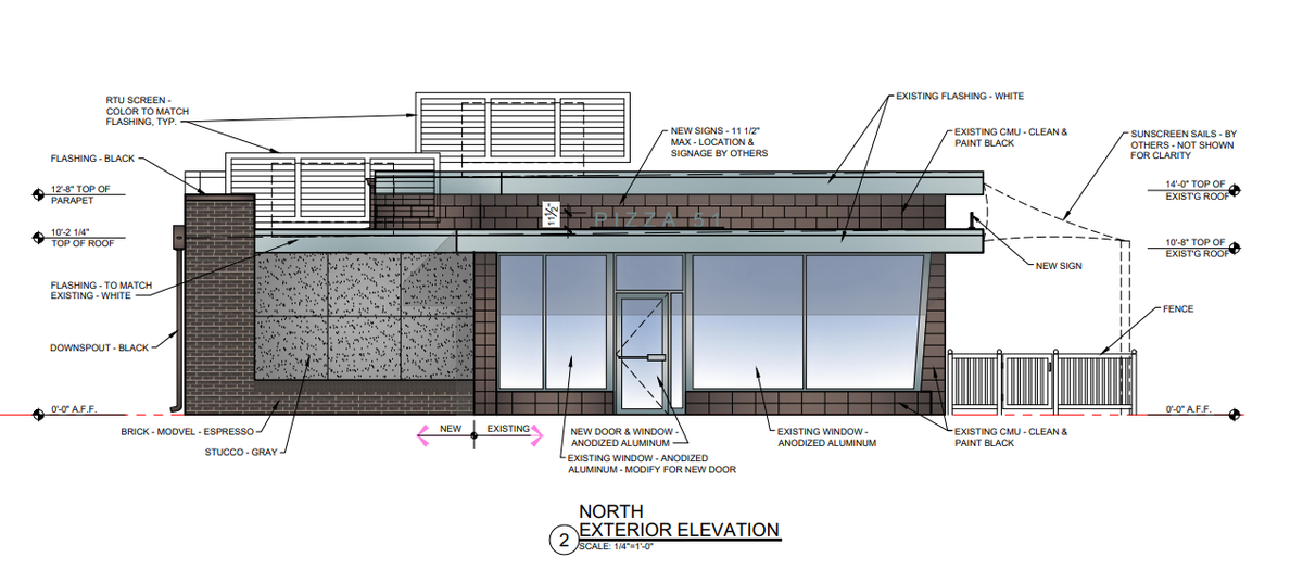 Renderings submitted to the city show a potential Pizza 51 location in Olathe.
