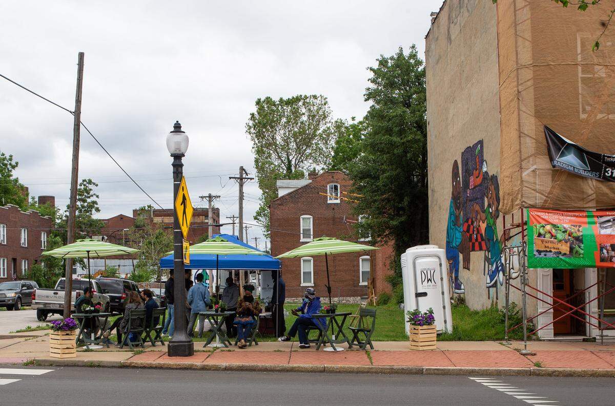 The Hyde Park Market on Saturday, May 29, 2021. The market is new this year, and expects to grow through the season as more vendors get involved. It will be open at the corner of Salisbury and North 21st Streets in St. Louis every Saturday until December.