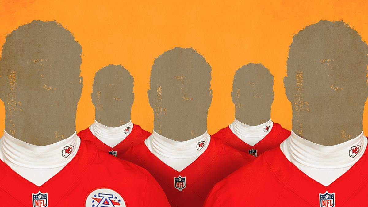 Illustration showing turtlenecks worn by Kansas City Chiefs players.