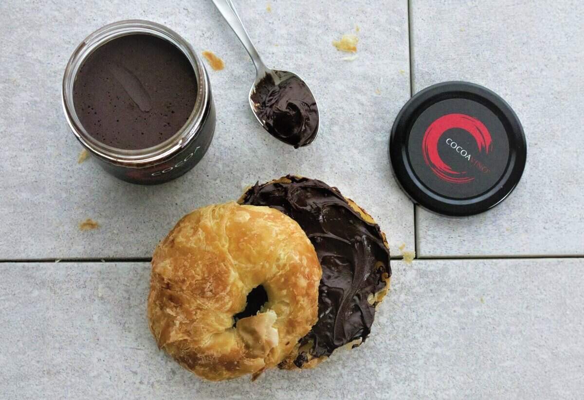 Cocoavino is a red-wine-infused chocolate spread made in Kansas City.